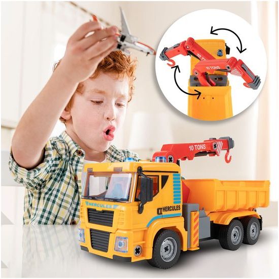 Šroubovací nákladní auto v kufříku se světly a zvuky Hercules Truck