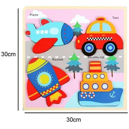 Dřevěná ukládačka s dopravními prostředky