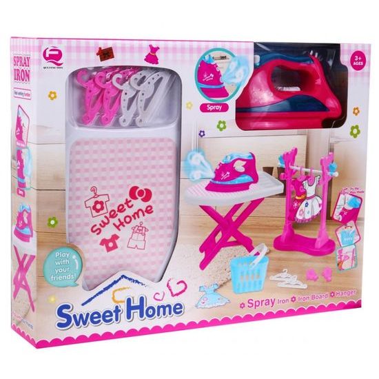 Majlo Toys dětské žehlící prkno s napařovací žehličkou Sweet Home