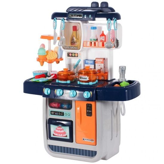 Dětská kuchyňka se zvuky a párou Home Kitchen modrá