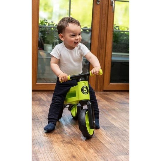 Odrážedlo FUNNY WHEELS Rider SuperSport zelené 2v1+popruh