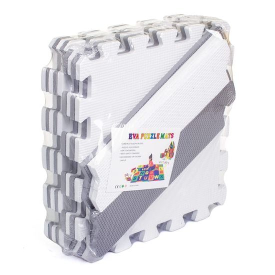 Doris pěnová puzzle hrací deka Happy Gray 90 x 90 cm