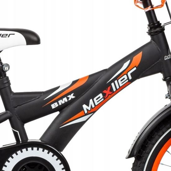 Mexller dětské kolo BMX 16" s vodící tyčí černooranžové