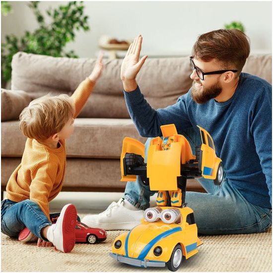 Robot transformer 2v1 Big Eyes Car v měřítku 1:24