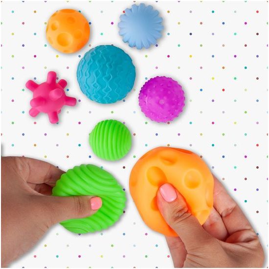 Senzorické hračky pro nejmenší Blocks Balls 16 kusů