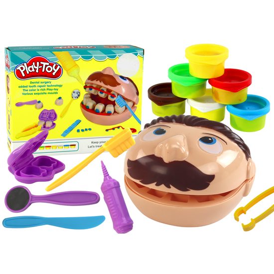 Modelovací plastelína Dětský zubař s příslušenstvím