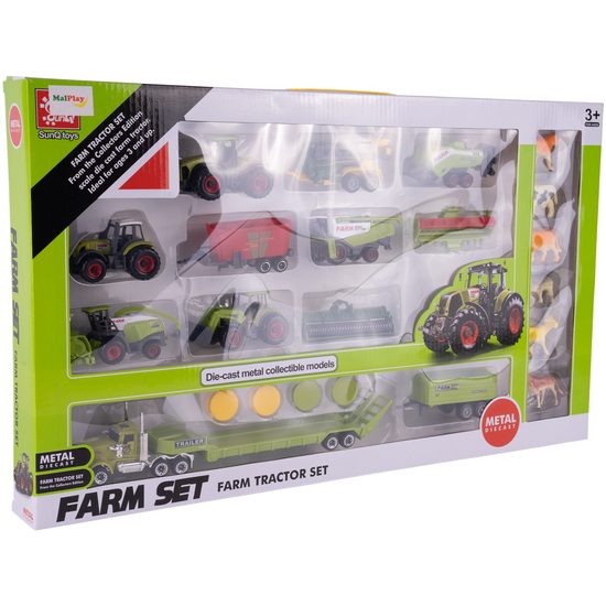 Souprava zemědělských strojů a zvířátek Farmer Set