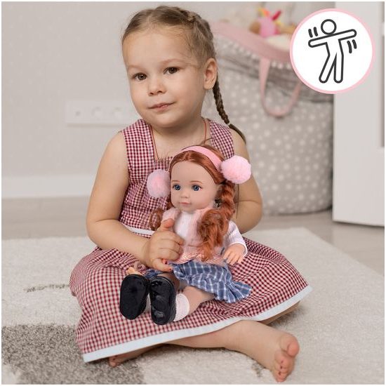 Dětská panenka s culíky Cute Doll 36 cm