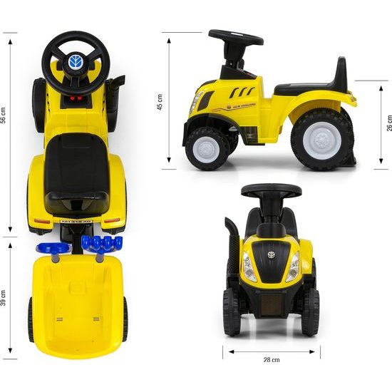 Odrážedlo NEW HOLLAND T7 TRAKTOR Milly Mally žluté
