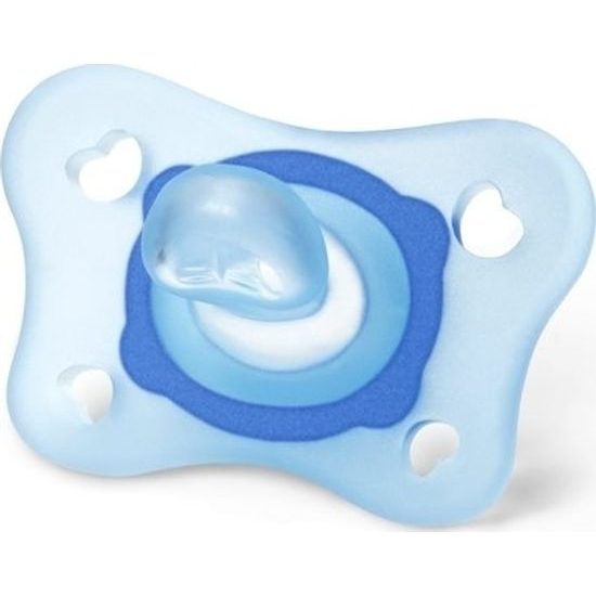 CHICCO Šidítko Physio Mini Soft celosilikonové 0-2m chlapec 2 ks