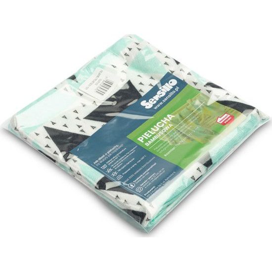 Bambusová plena 75x75cm, Zelený trojúhelník