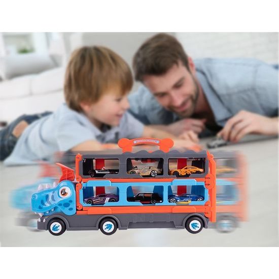 Nákladní auto se 6 autíčky a odpalovačem Speedway Hauter