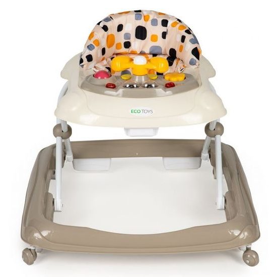 Ecotoys dětské vzdělávací chodítko hnědé