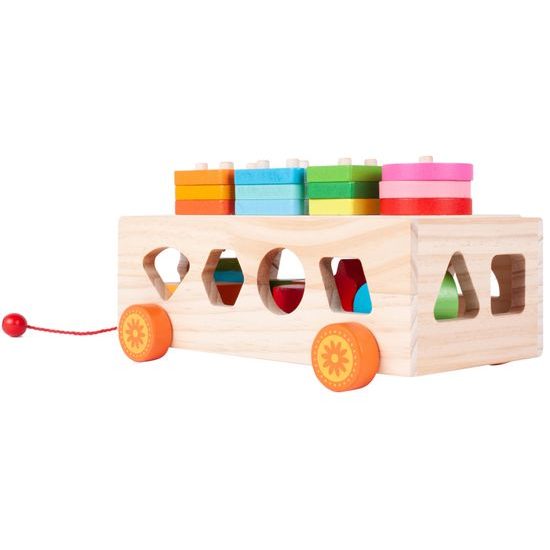 Dřevěné autíčko s kostkami Matching Car