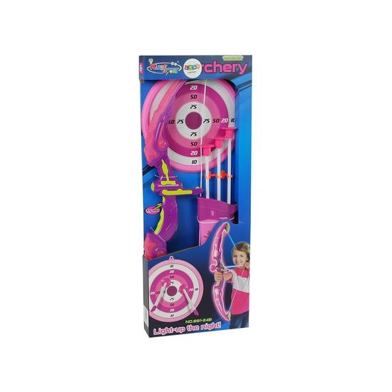 Dětský luk Super Archery se 3 šípy - růžový