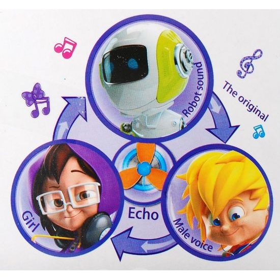 ROZBALENO Majlo Toys dětský karaoke mikrofon s nahráváním se světly First Voice růžový