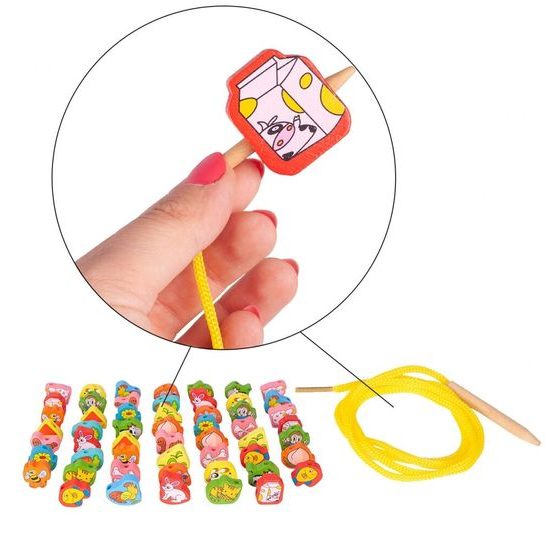 Sada na výrobu dřevěných korálků Animal Rope