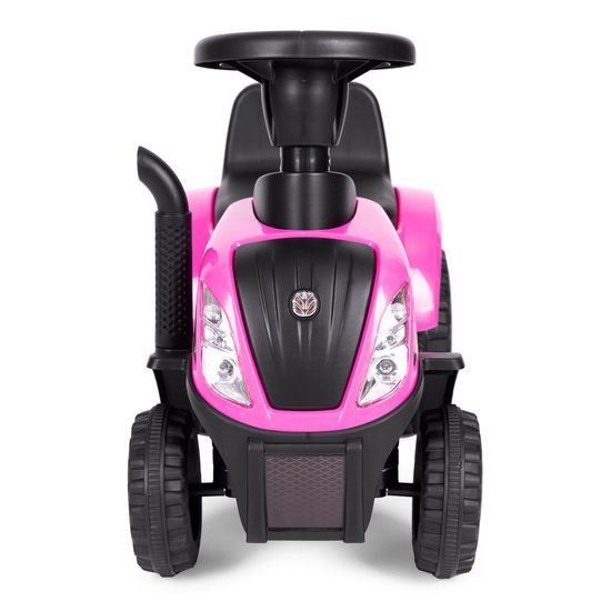 New Holland dětské odrážedlo traktor s přívěsem - růžové