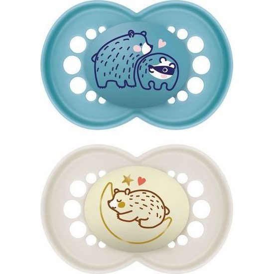 Sada dudlíků pro kluka 6m+ Day&Night planet love