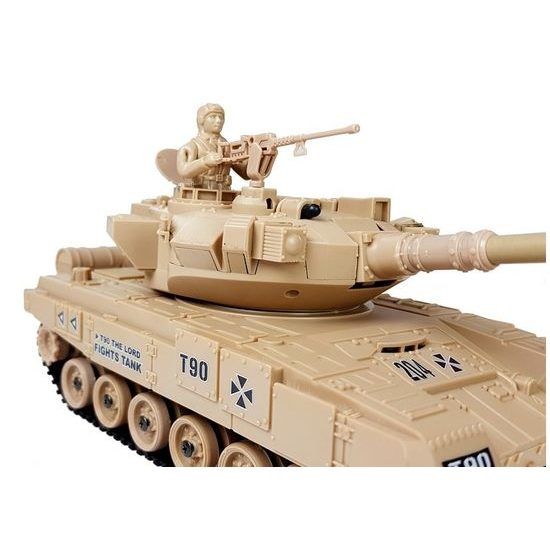 Vojenský tank na dálkové ovládání Russian T90 hnědý 1:28