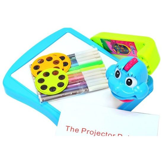 Projektor s kreslící tabulkou a 21 šablonami Dráček