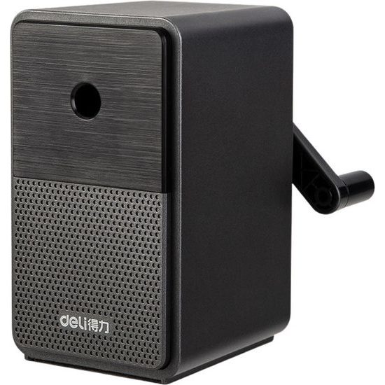 Strouhátko na tužky s kličkou, se zásobníkem a nastavitelným ostřím, černá