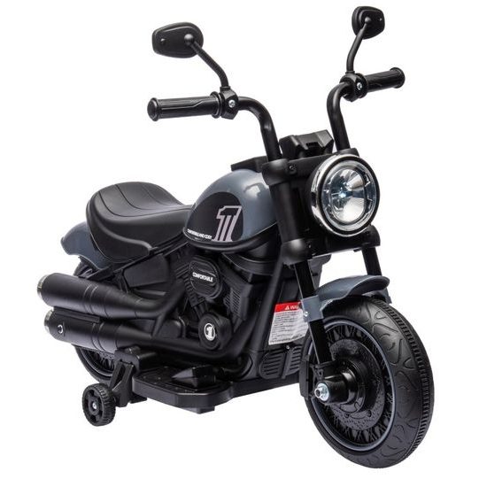 Dětská elektrická motorka Faster - šedá