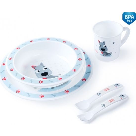 Canpol Babies Canpol babies Plastová sada nádobí Cute Animals - Pejsek