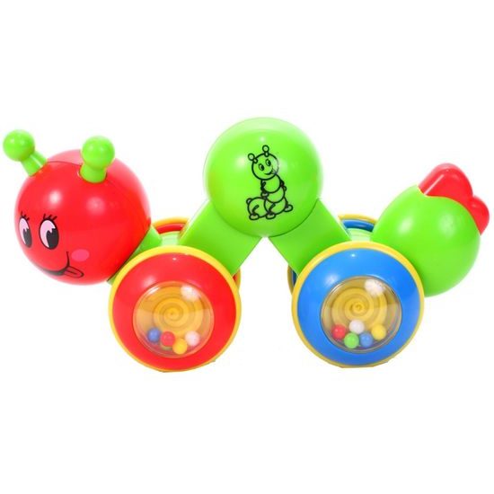 Vzdělávací housenka pro děti - chrastítko