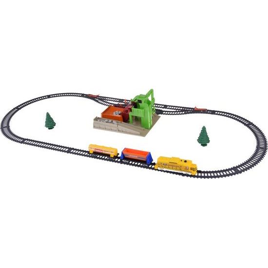 Dětská vláčkodráha na baterie s kamenolomem Construction Train 320 cm