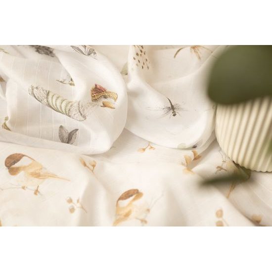 Mušelínové plenky 3ks, bílá