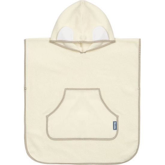 Dětské koupelové pončo, krémová