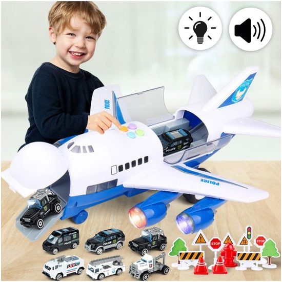 Interaktivní letadlo s autíčky, světly a zvuky A380