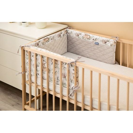 Ochranný mantinel do postýlky plyš Karo srnky