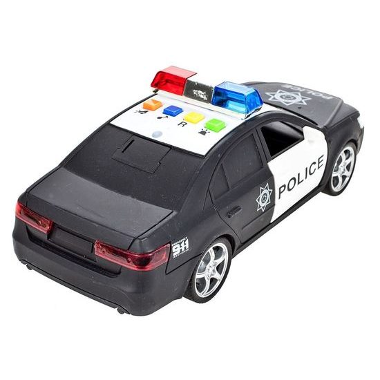Policejní auto se světly a zvuky City Rescue 1:16 černé