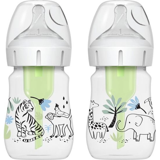 Kojenecká láhev 150 ml options+ 2ks - džungle