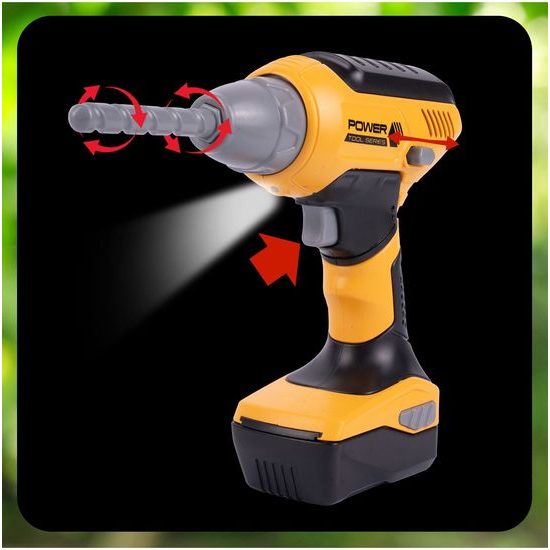 Dětské nářadí s vrtačkou na baterie v kufříku Power Tools