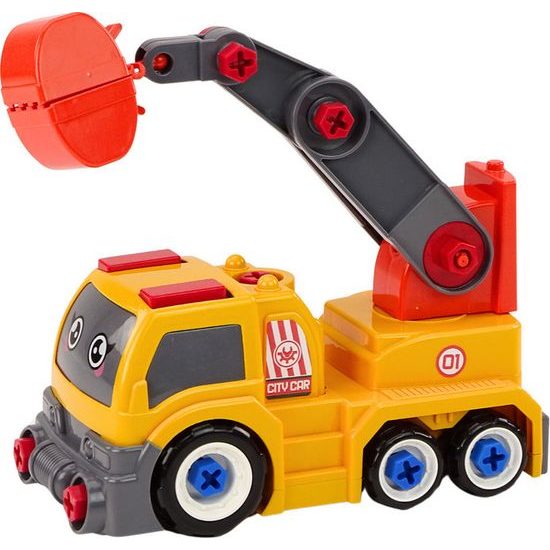 Auto jeřáb k sestavení DIY, oranžová