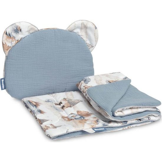 Mušelínová sada do kočárku Dráček jeans