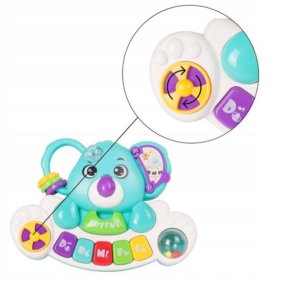 Interaktivní pianko pro nejmenší se světlem a zvukem Koala modrá