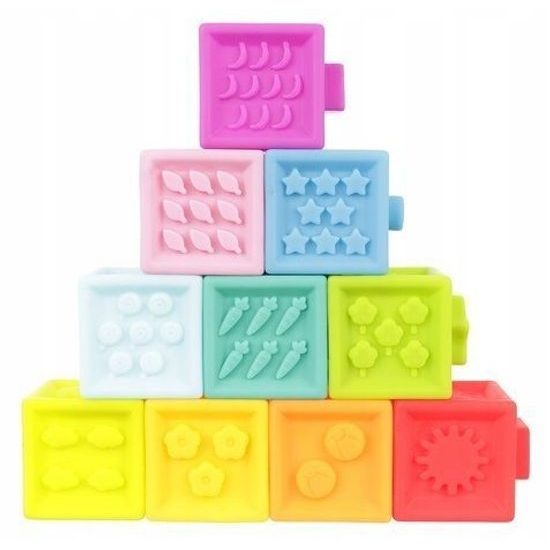 Haunger senzorické kostky pro nejmenší Textured Blocks 10 kusů