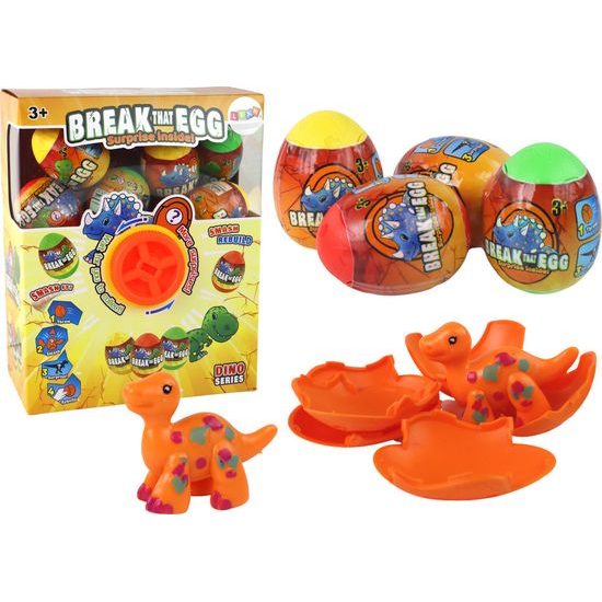 Barevné vajíčka s dinosaurem 12ks