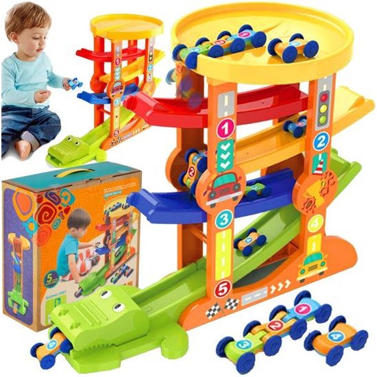 Skluzavka se 6 autíčky Krokodýl