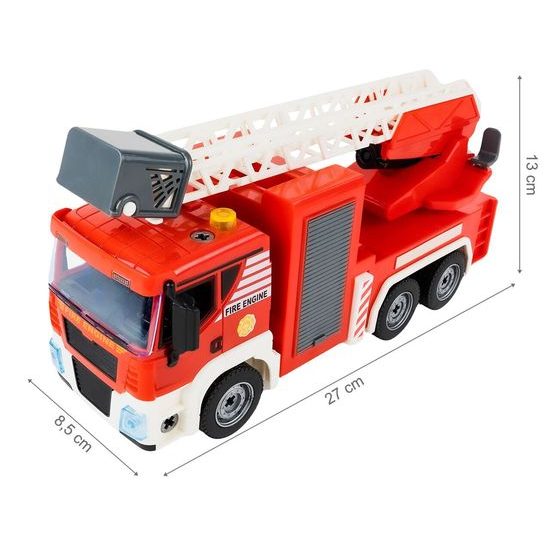 Šroubovací požární auto v kufříku se světly a zvuky Fire Truck