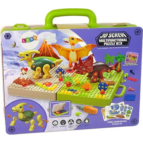 Stavební kostky a dinosauři ke složení