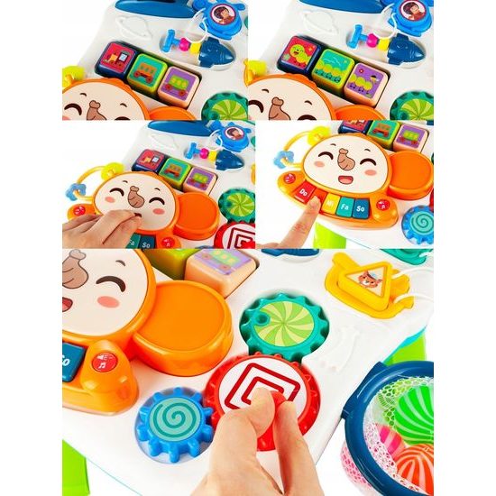 Interaktivní chodítko s hracím stolečkem Music Stroller 2v1 červené