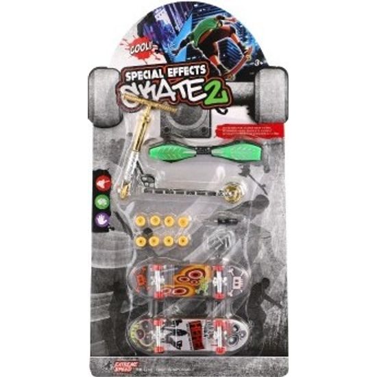 Sada skateboard šroubovací, koloběžka prstová, waveboard s doplňky - mix druhů