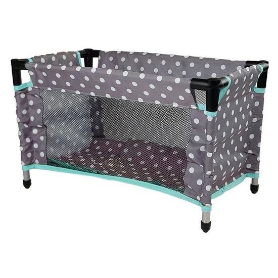 POŠKOZENÝ OBAL Alice postýlka pro panenku 7700 šedo-mentolová