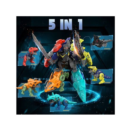 Sestava šroubovacích dinosaurů 5v1 Dino Squad