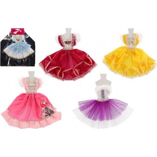 Šaty krátké na panenky - mix barev